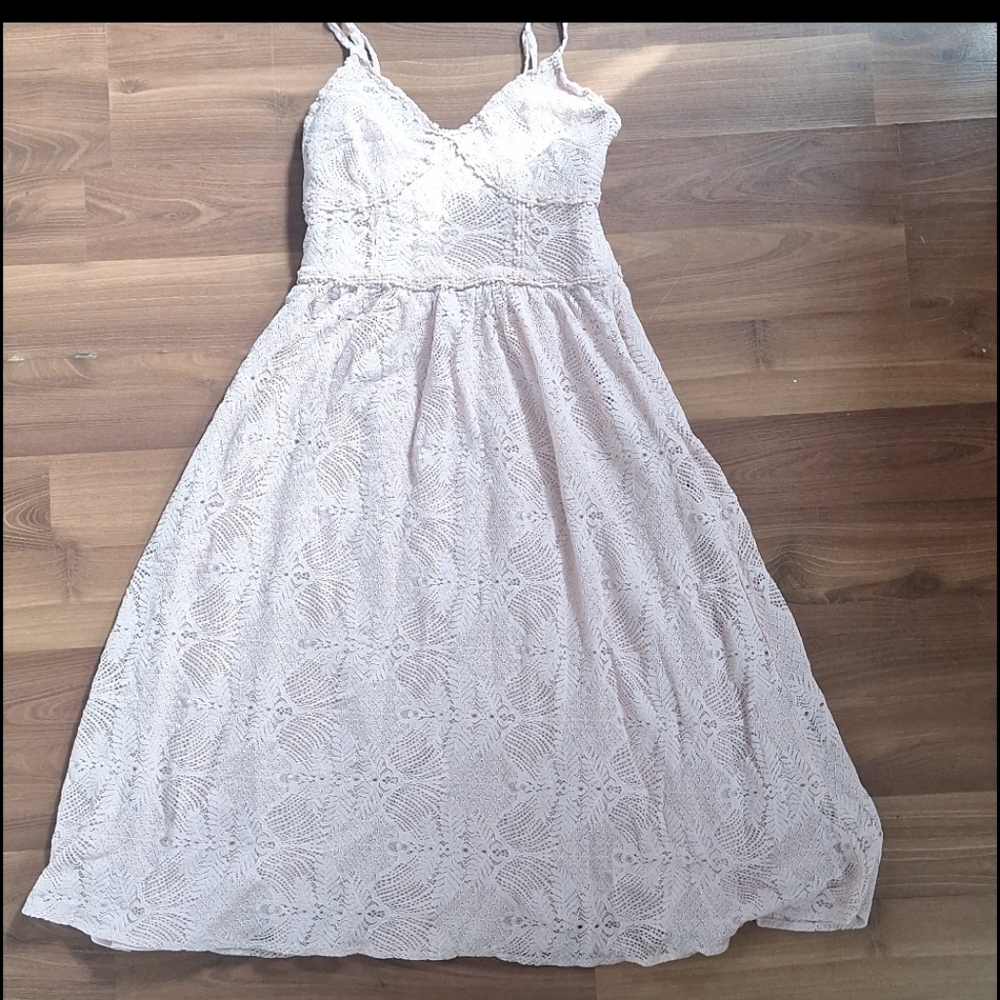 NSR Elegant Pink Lace Dress
